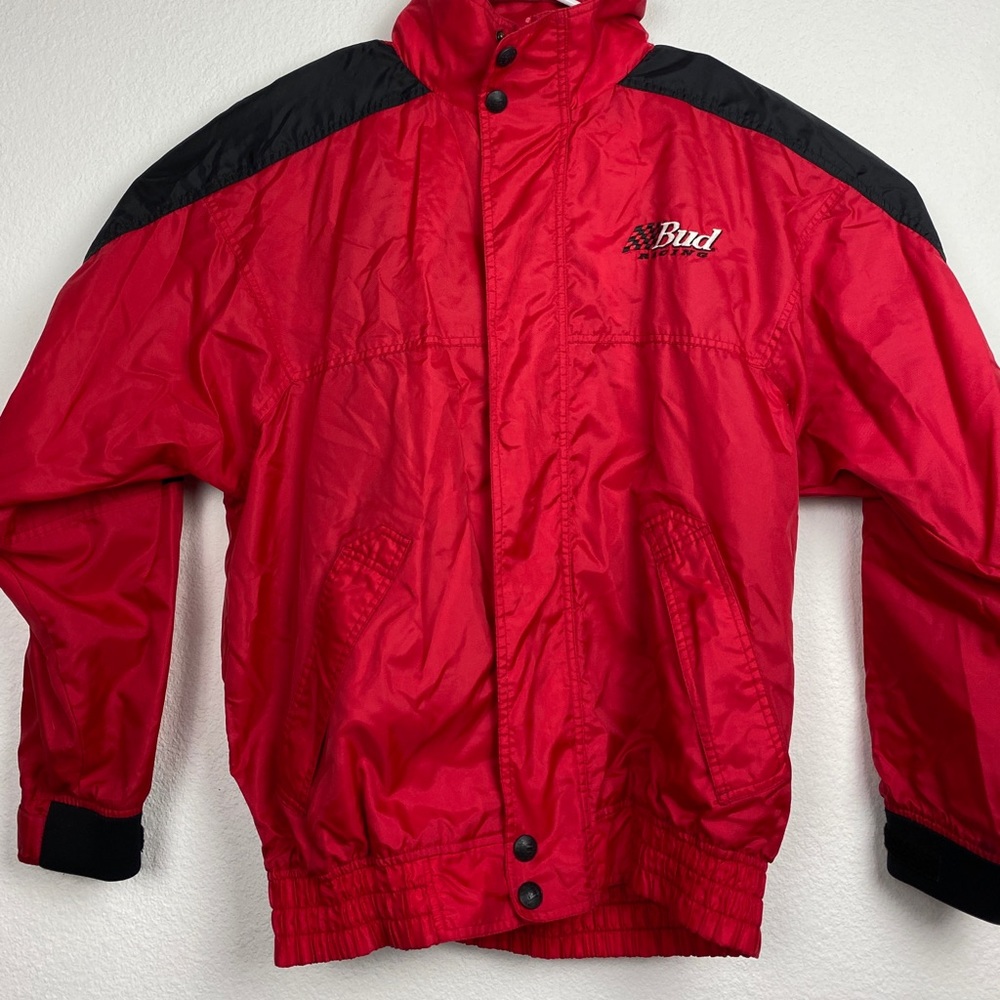 Vintage Budweiser Bud Racing Windbreaker/Jacket Size Large